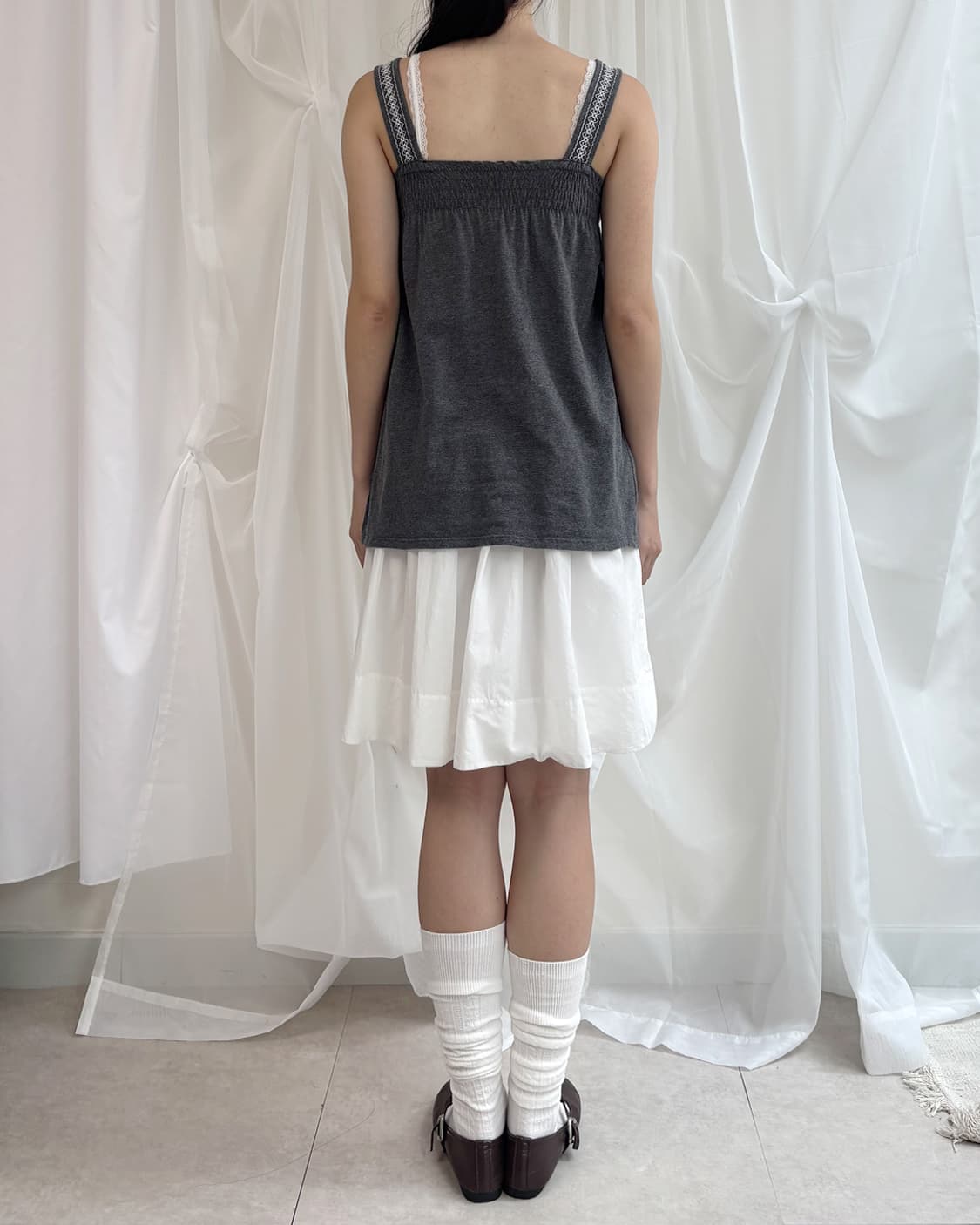 uniqlo ethnic smocking a line sleeveless 상품이미지9