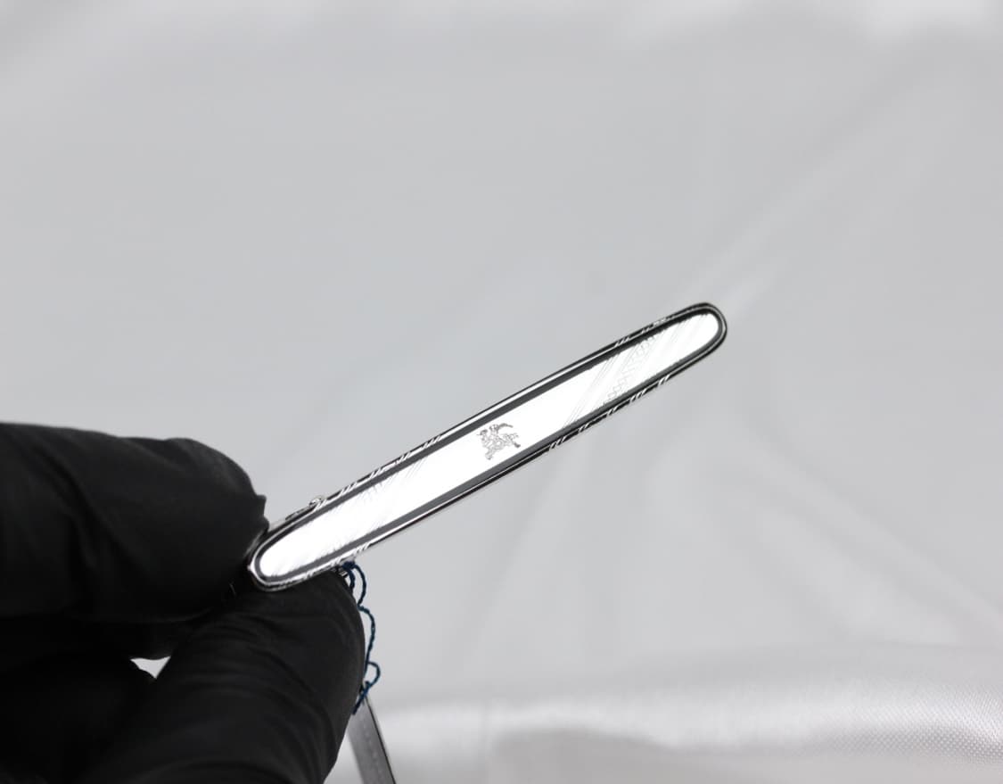 버버리 미사용 S등급 5.9cm 실버925 은 남자 명품 넥타이핀 상품이미지6