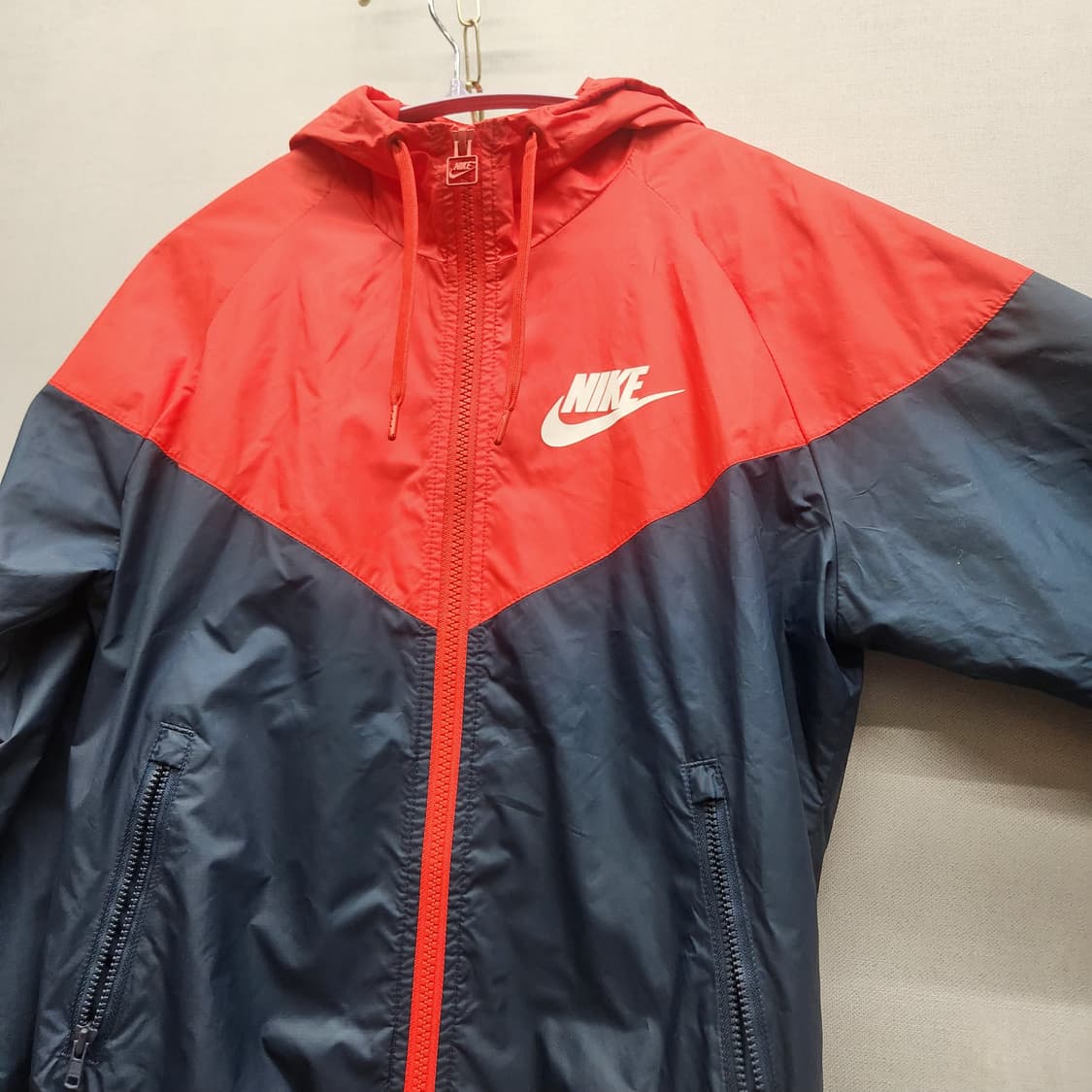 나이키 로고 배색 후드 윈드러너 바람막이 S(S) 상품이미지3