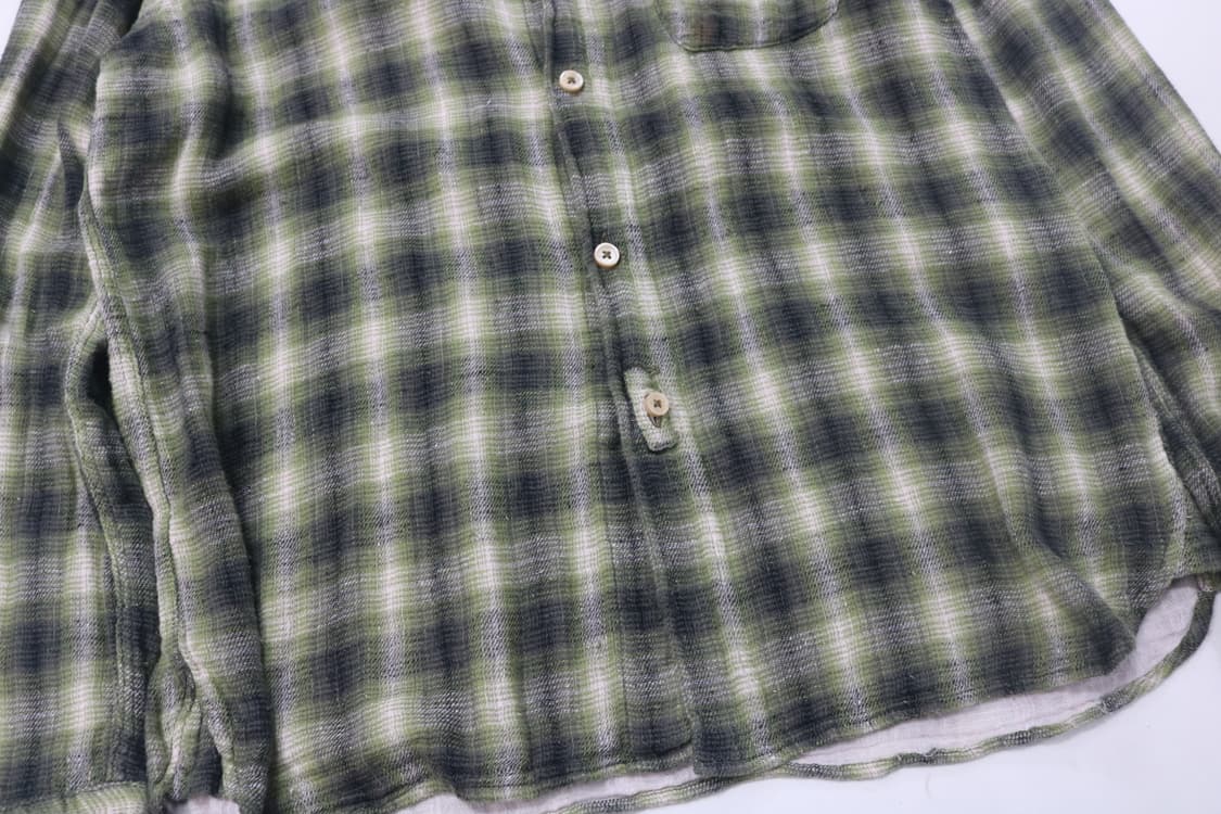 옴니갓 OMNIGOD 올리브 체크 아메카지 워크셔츠  4 상품이미지5