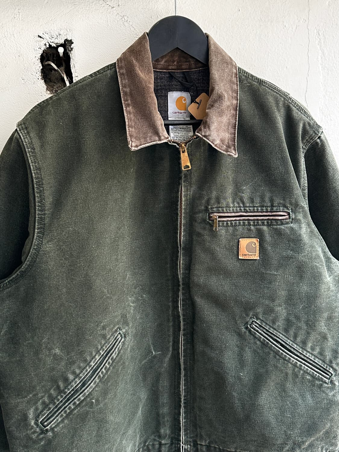 OG 00's 칼하트 J97 디트로이트 MOS 칼하트 자켓 모스그린 상품이미지5