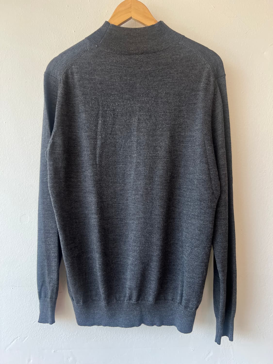 아쿠아스큐텀 남성 그레이 하프터틀넥니트 울니트 상품이미지3