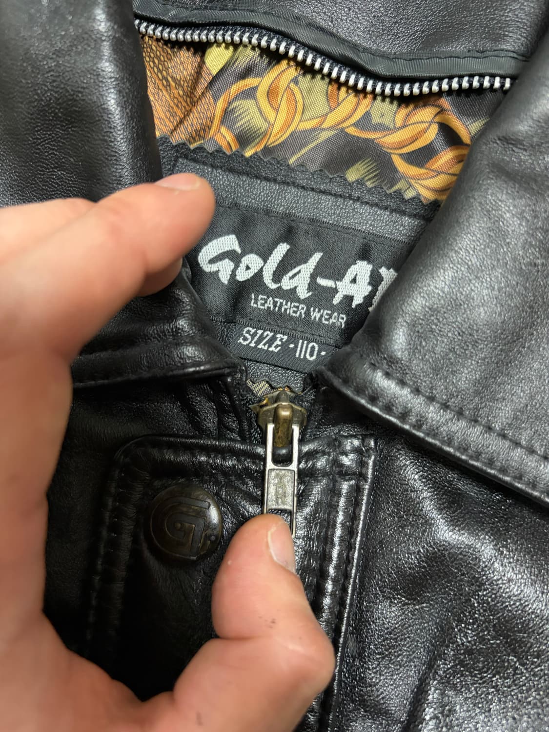 110) 00s 빈티지 램스킨 양가죽 봄버 자켓 상품이미지5