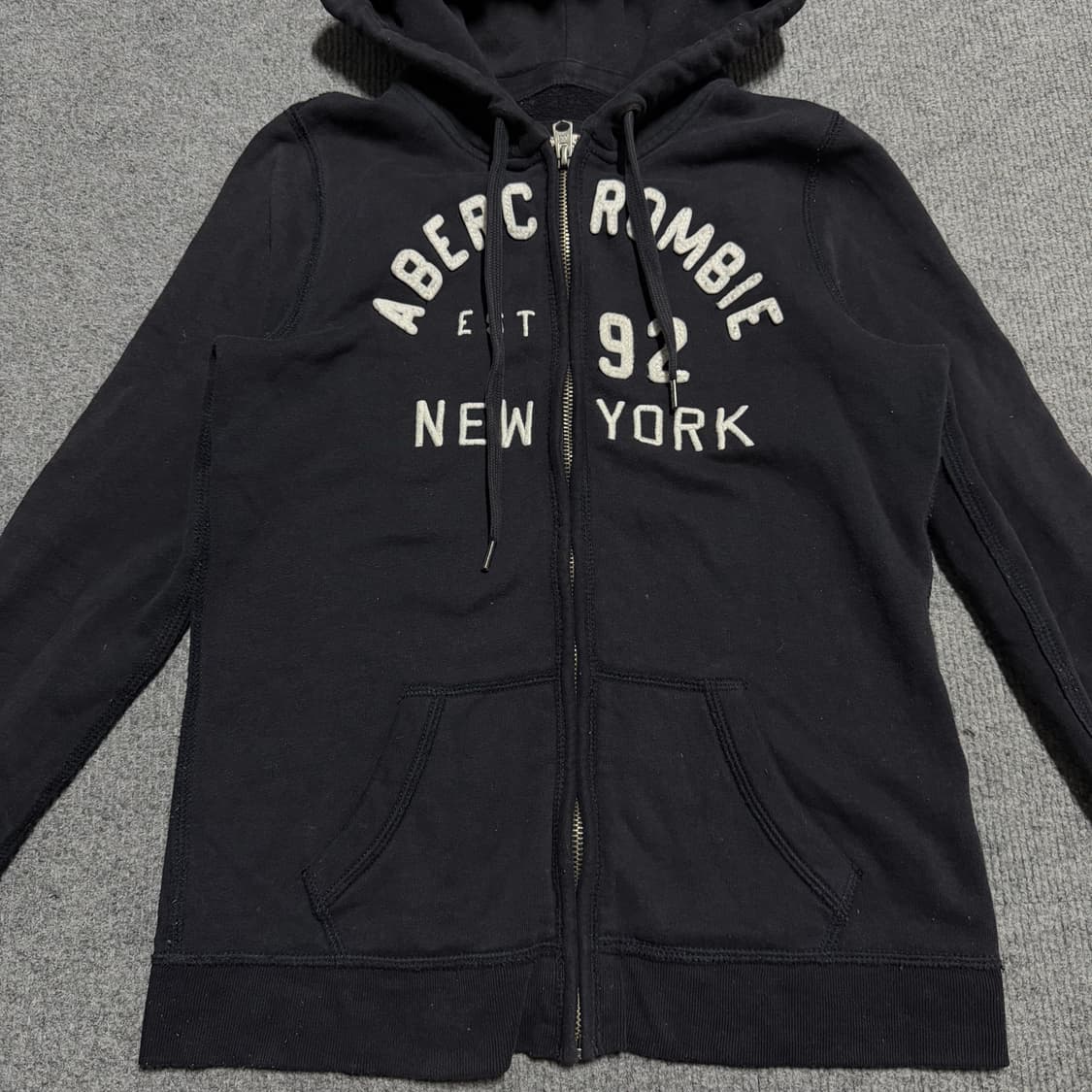 대장템 딱붙핏 아베크롬비 네이비 후드집업 s 상품이미지2