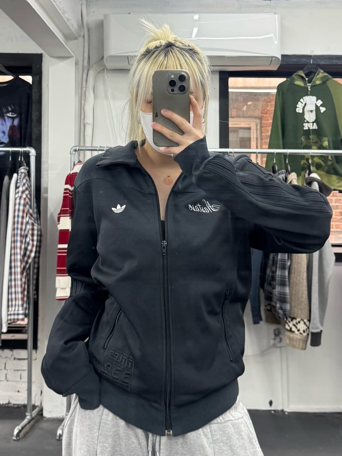 아디다스 블랙 트랙탑 져지 상품이미지3