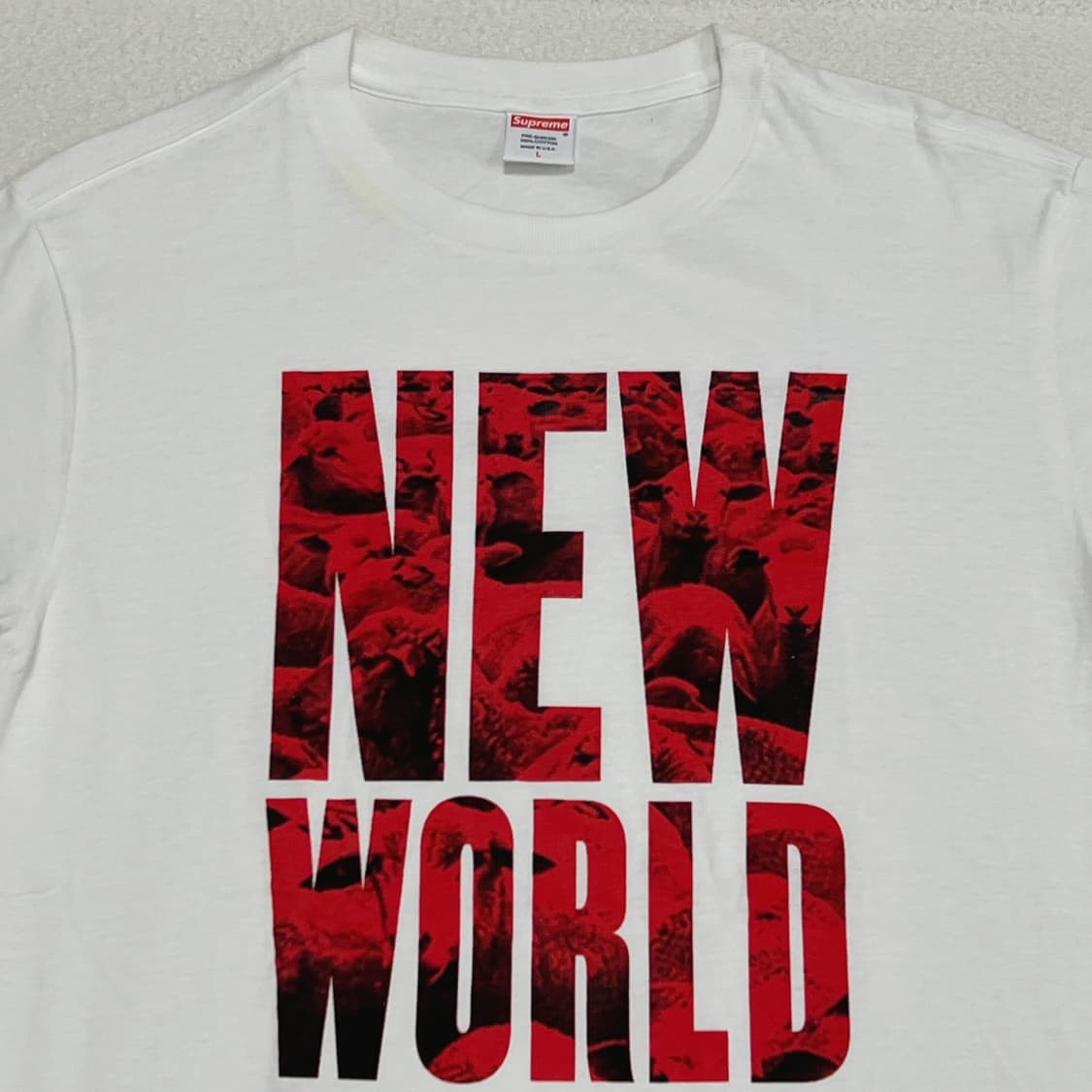 슈프림 07SS NEW WORLD ORDER 티셔츠 화이트 상품이미지3