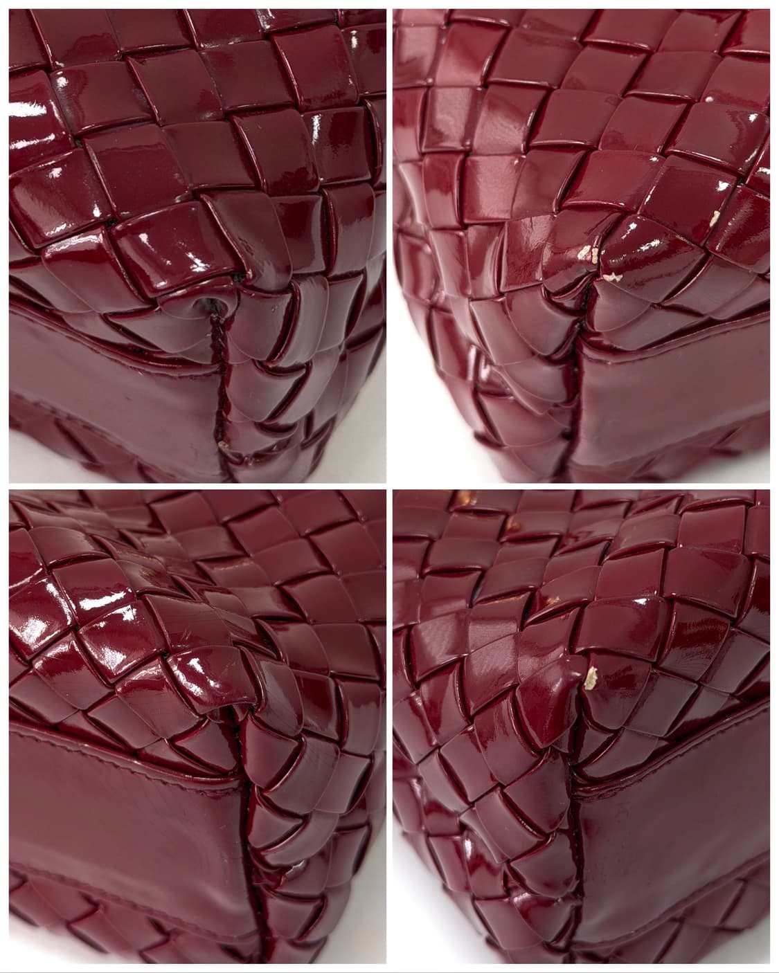 보테가베네타 빈티지 인트레치아토 페이턴트 탑 핸들 상품이미지7