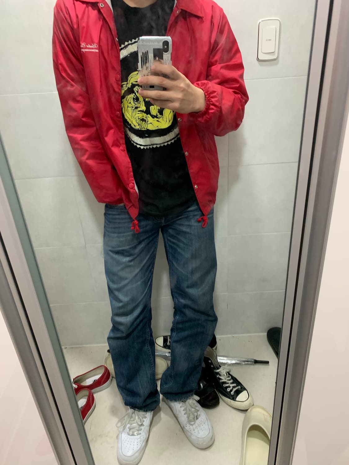 언더커버 2010년대 코치자켓 레드 U로고 상품이미지4