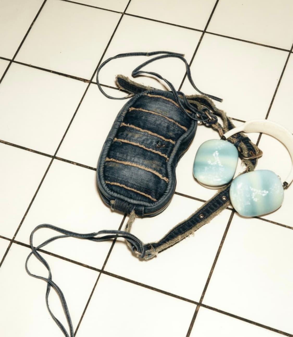 AFTERHOURS 애프터아워즈 데님 웨스턴 컷 오프 숄더백 상품이미지2