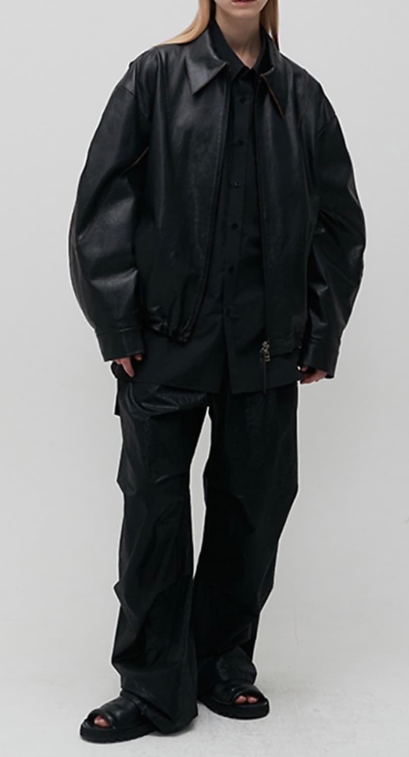 쿠어 라이더스 컷오프 가죽자켓 M  상품이미지6