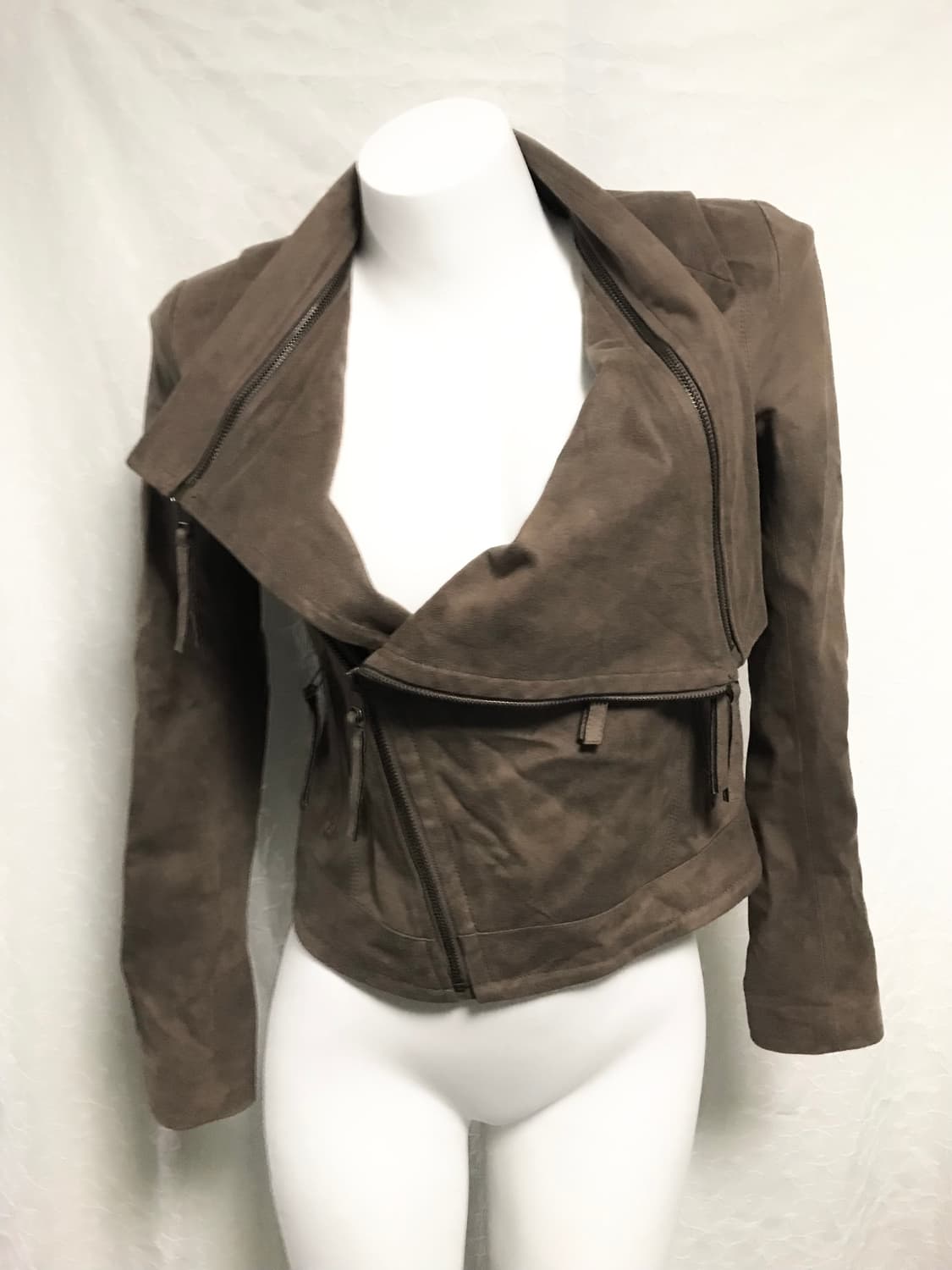 빈티지 아카이브 사선 지퍼 스웨이드 자켓 상품이미지5