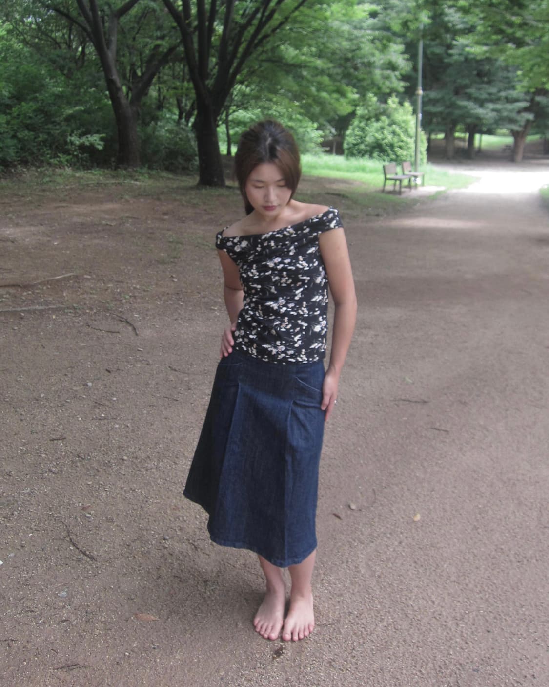 vintage denim skirt 상품이미지8