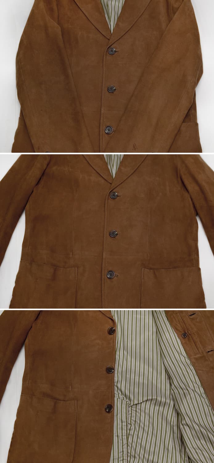 헨리코튼 고트스킨 누벅 스웨이드 레더 블레이저 자켓 (100) 상품이미지6