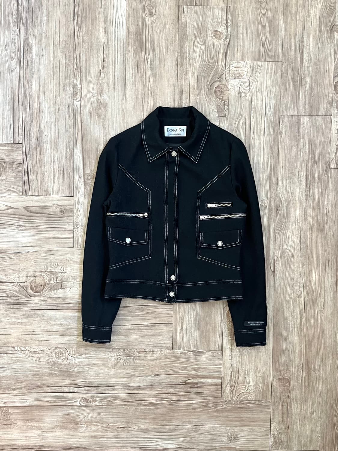 DONNA SUI 스티치 바이커 자켓 상품이미지1