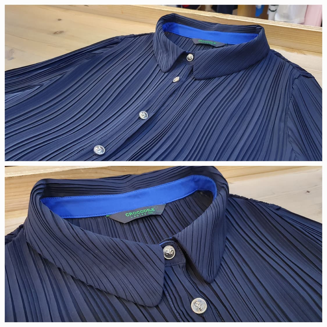 66/77.크로커다일 플리츠 블라우스 상품이미지3