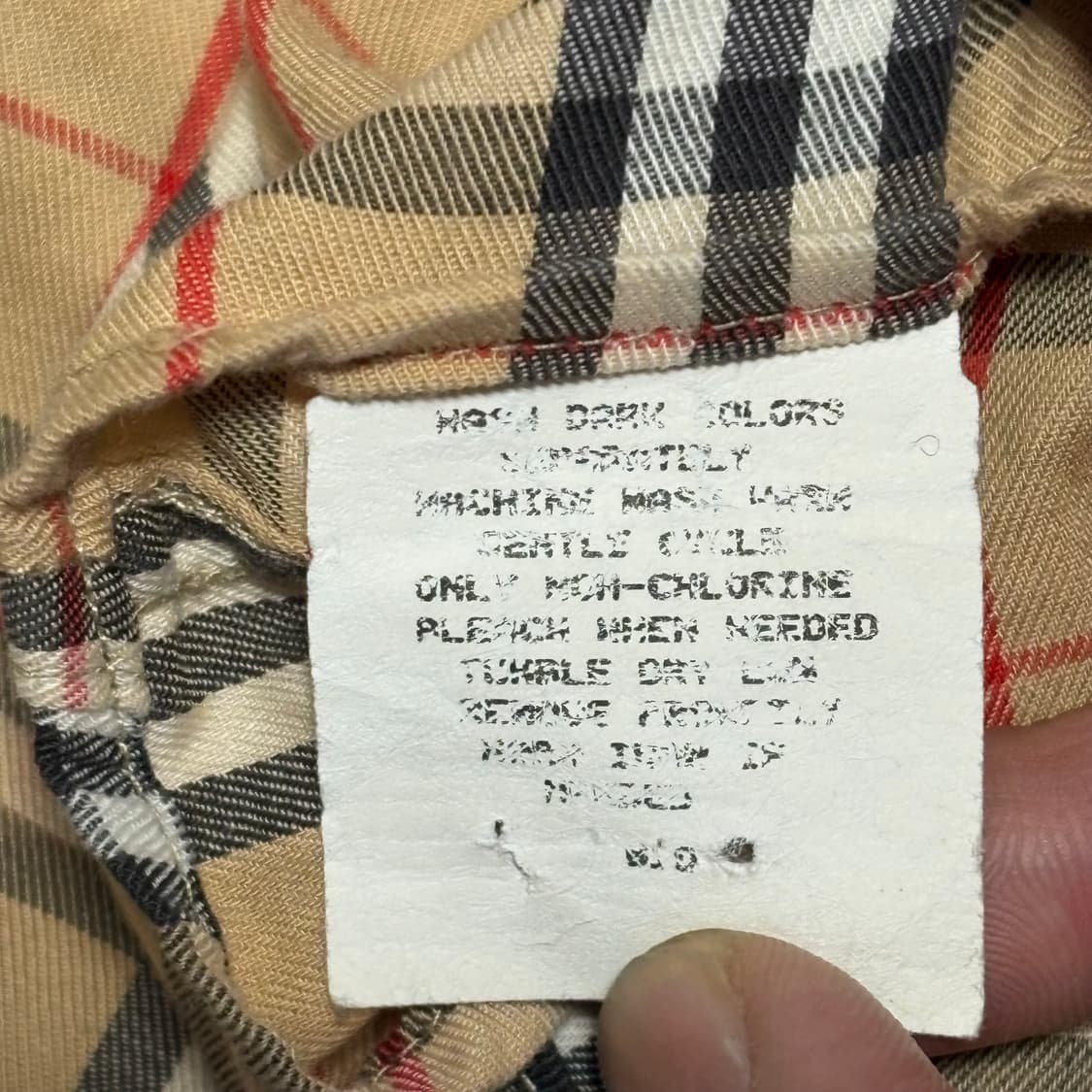 90's Burberry Made in USA 노바체크 오버핏 셔츠 상품이미지4