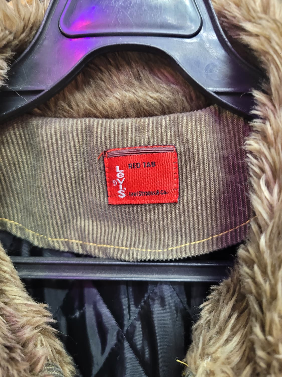 Levis 리바이스 레드탭 type1 코듀로이 퍼 카라 자켓 상품이미지3