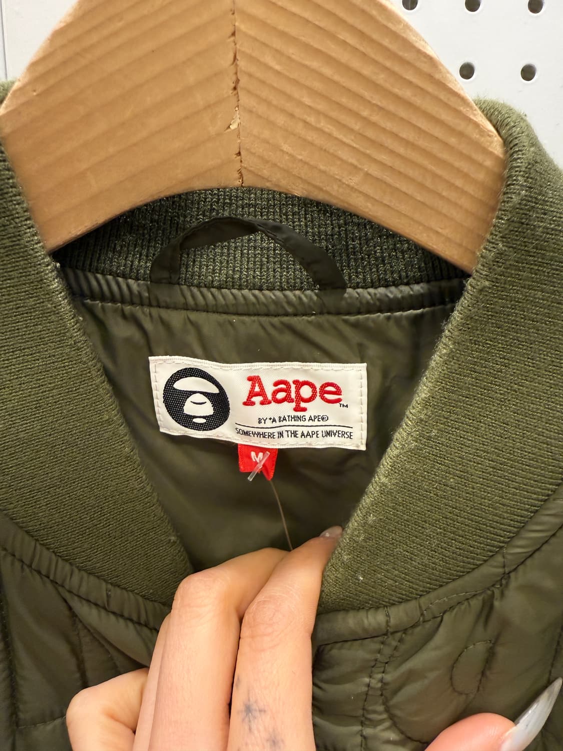 에이프 AAPE 퀼팅 봄버 자켓 U1044 상품이미지5