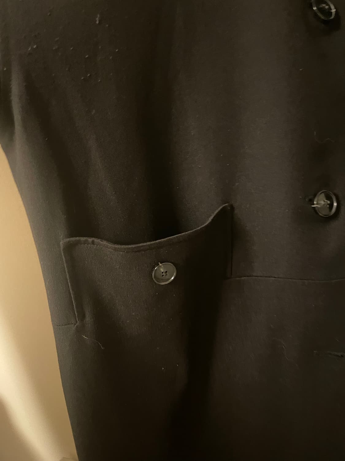 블랙 싱글버튼 롱코트 상품이미지3