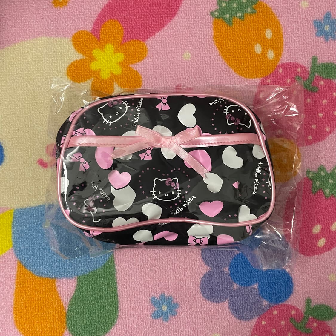 04년도 산리오 고전 키티 블랙핑크 리본 파우치 상품이미지7