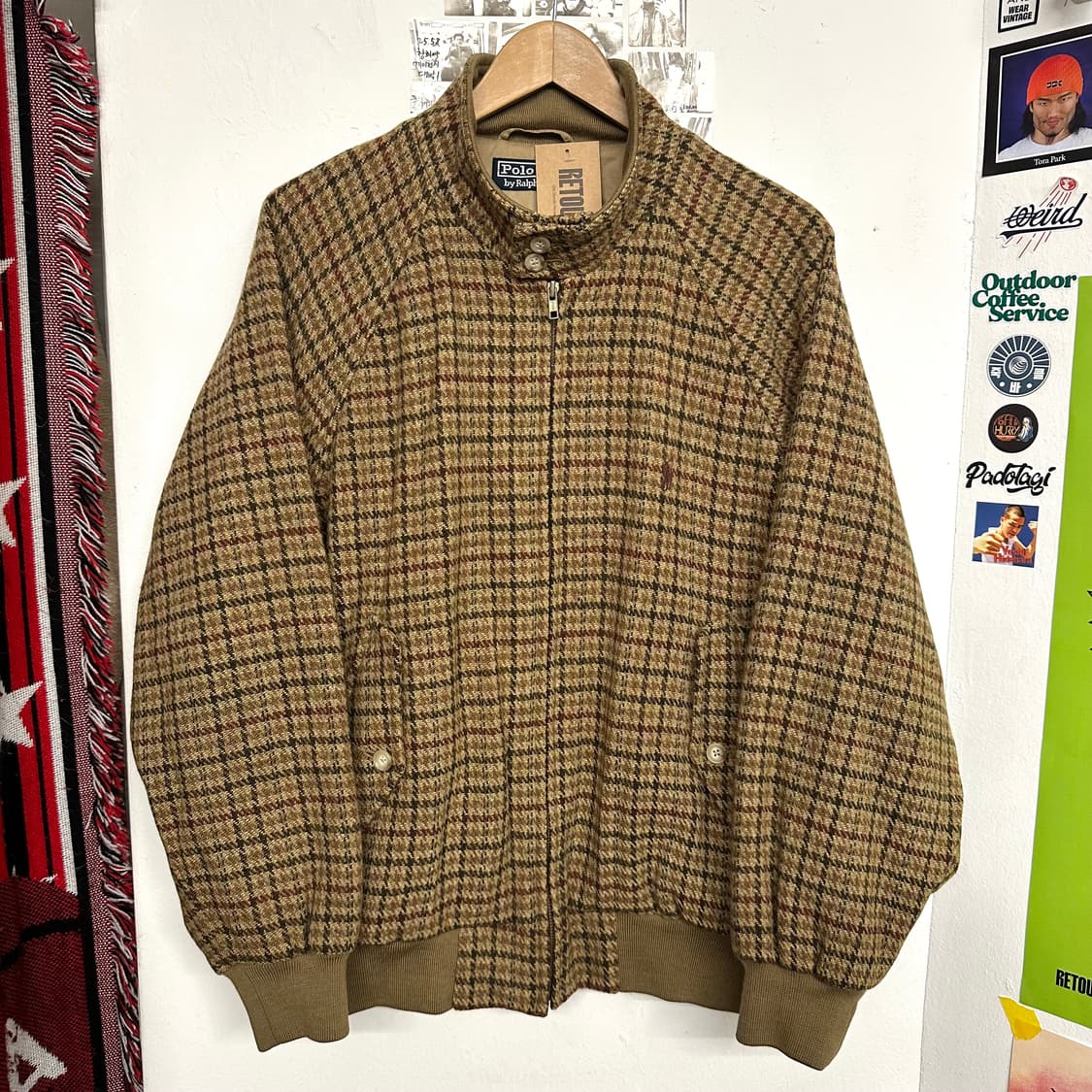 90’s 폴로 건클럽 체크 해링턴 자켓 상품이미지1