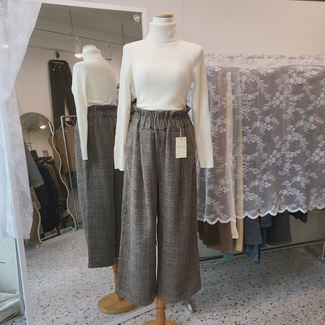 하운드투스체크 울밴딩 슬랙스 상품이미지2