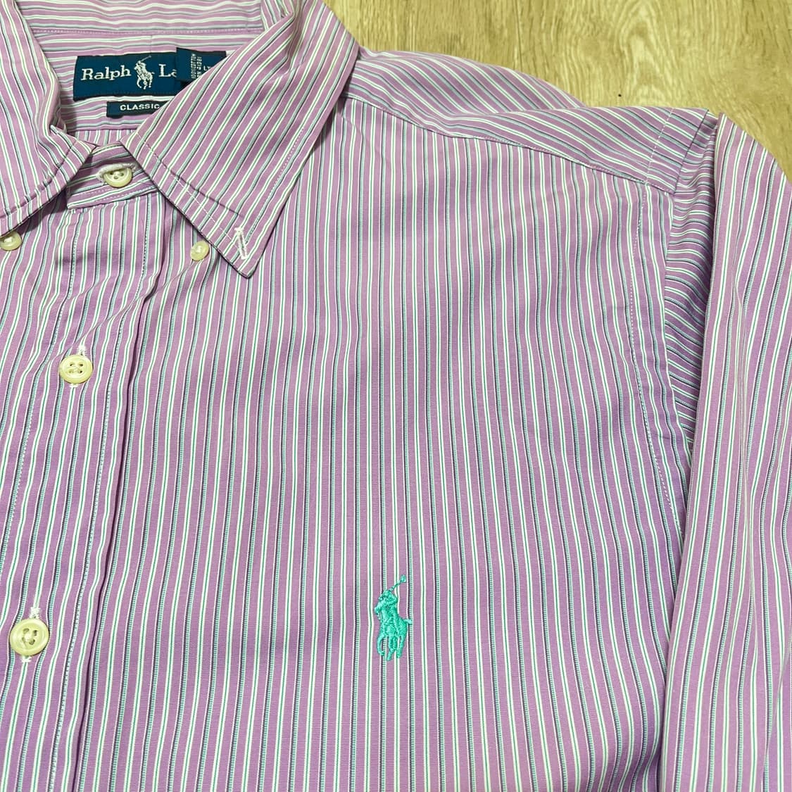 폴로 랄프로렌 남성 스트라이프 버튼 셔츠 L(100) 상품이미지5