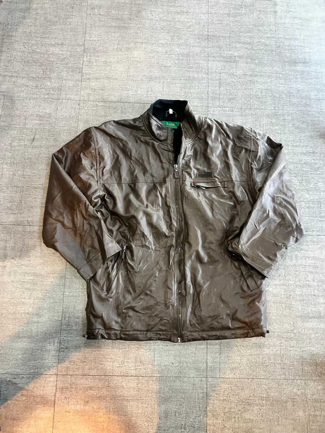 일본빈티지 Lyun 올드스쿨스트릿 보헤미안펑크 원포켓 가죽자켓 상품이미지1