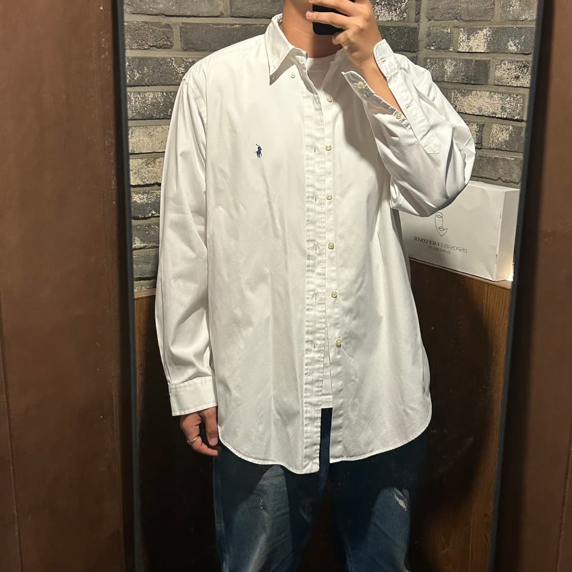 XL) 폴로 랄프로렌 클래식 화이트 옥스포드 셔츠 상품이미지8