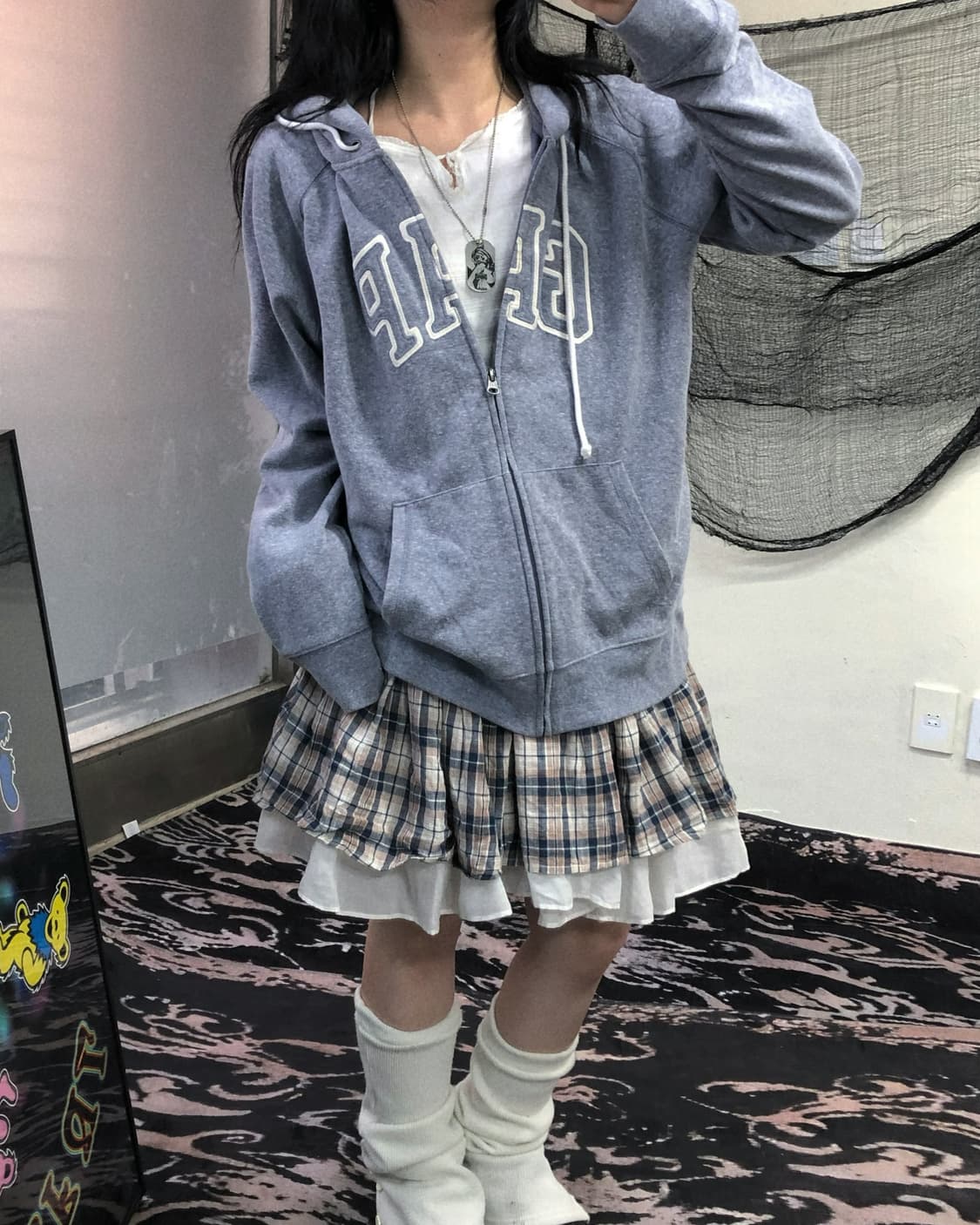 GAP 화이트 블루 데일리 모리 코디 상품이미지1