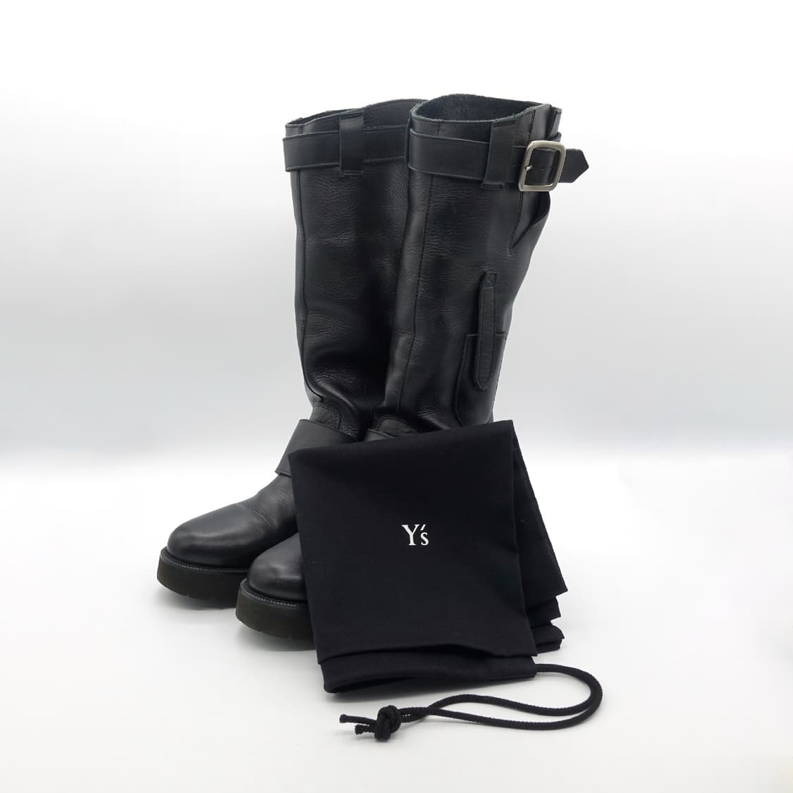 [3,250] Y's 와이즈 요지야마모토 더블버클 플랫폼 롱부츠 상품이미지3