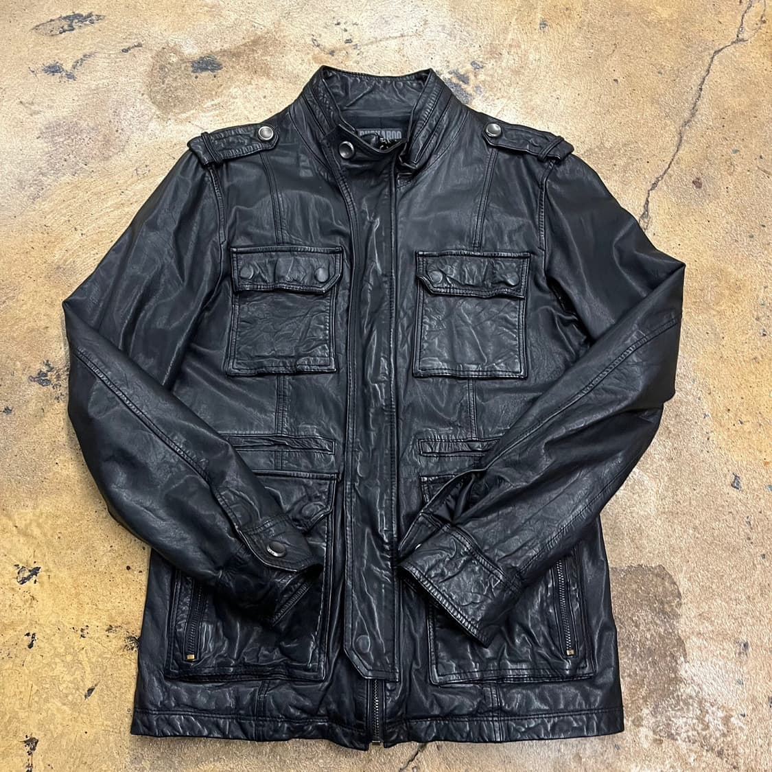 [정품/L] BUCKAROO 버커루 블랙 가죽 자켓 b10 상품이미지2