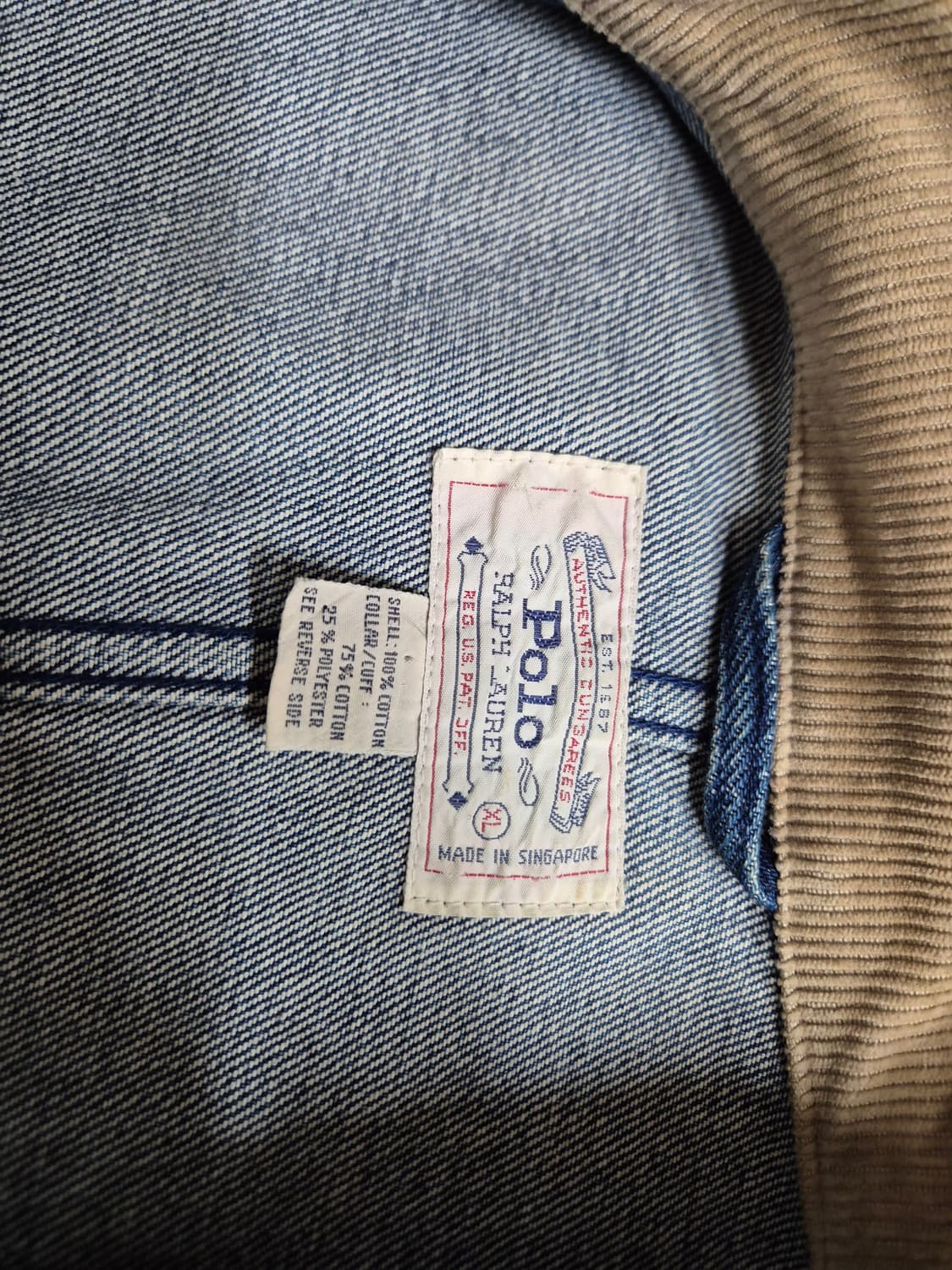 80's 폴로 랄프로렌 데님 헌팅 자켓 상품이미지5