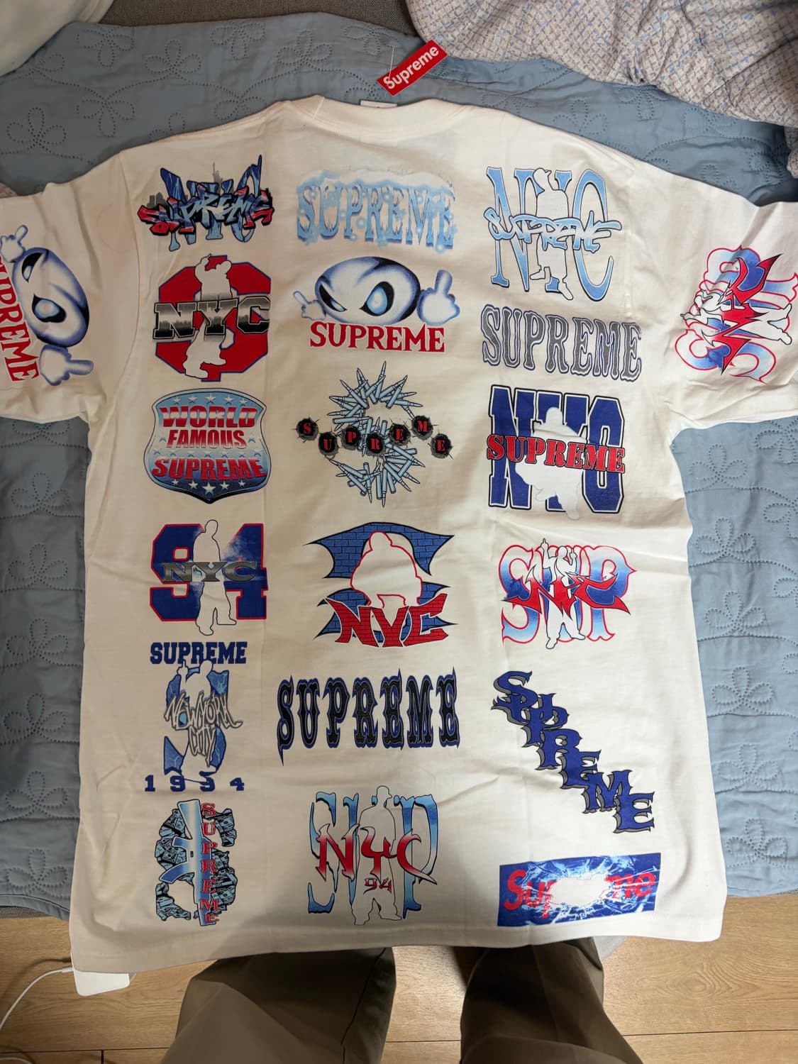 슈프림 플래쉬 티셔츠 라지 L  supreme flash t shirt 상품이미지1