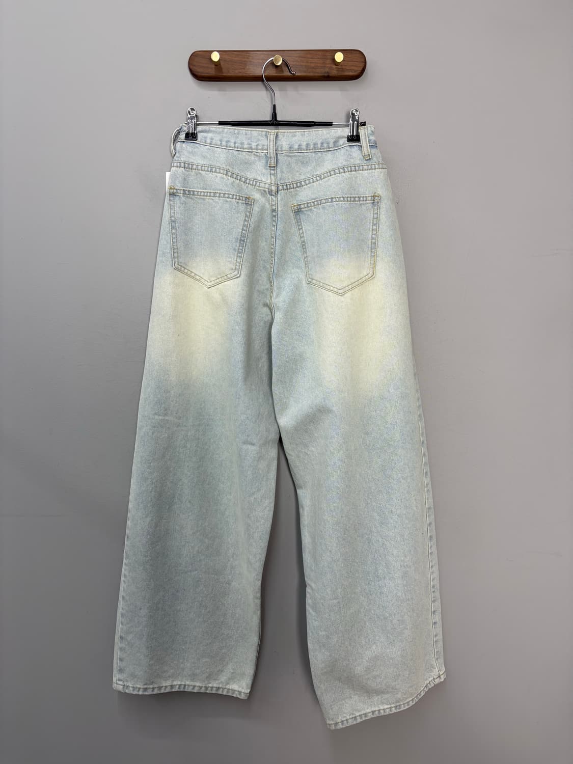 에스빈 연청 워싱 와이드 데님 팬츠 A3446 상품이미지4