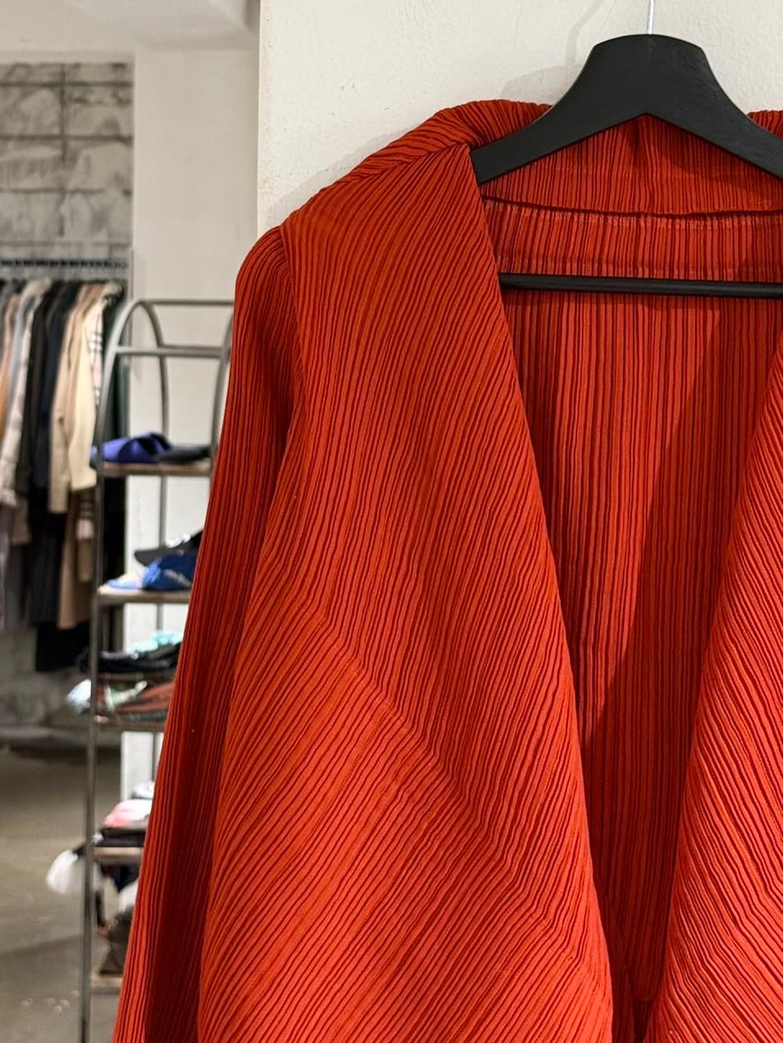 이세이 미야케 페테 리본 타이 플리츠 가디건 상품이미지2