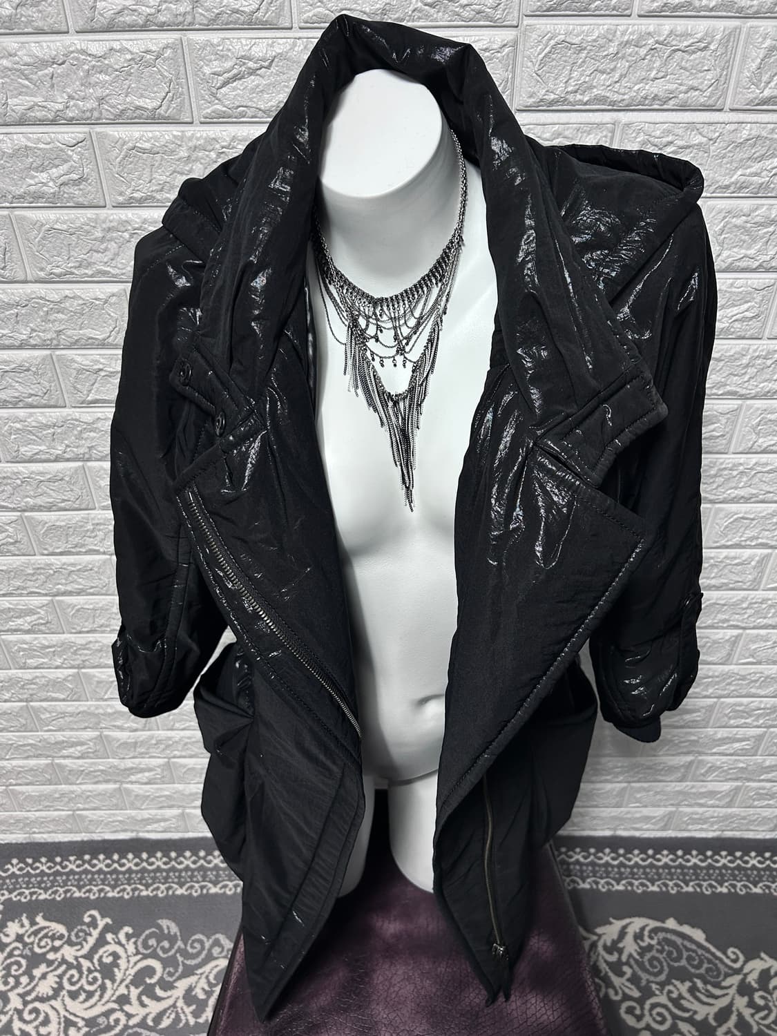 오브제 글로시 코팅 다운 코트 상품이미지4