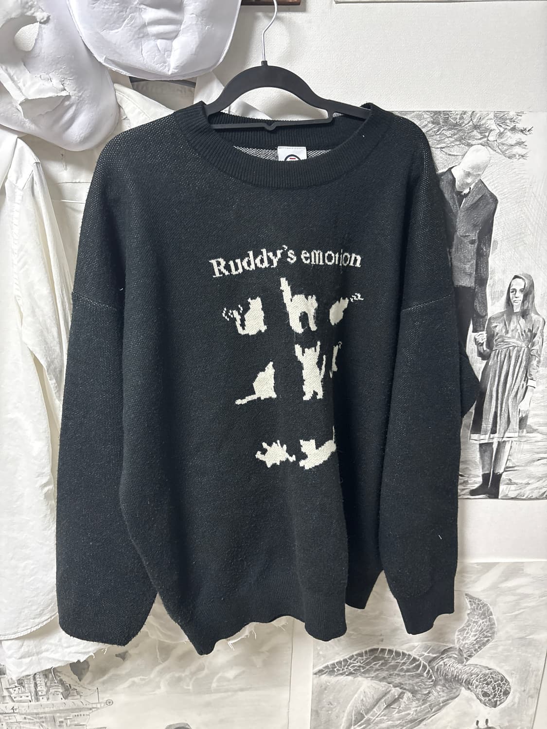 본챔스 고양이 니트 상품이미지1