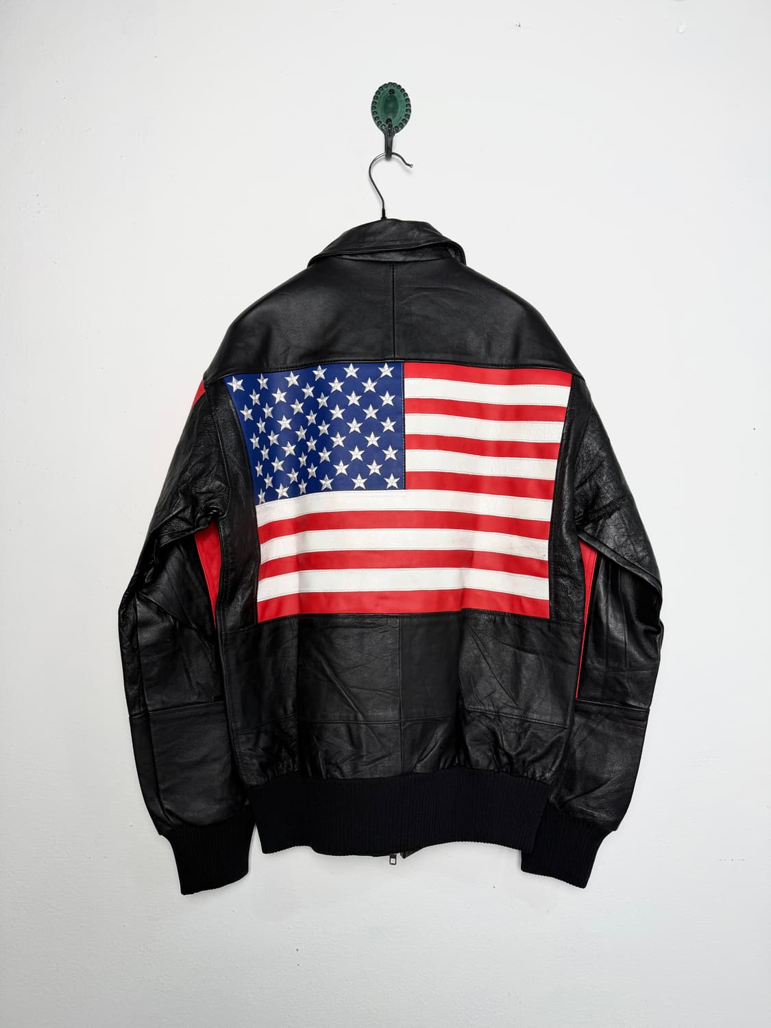 레더 리미티드 아메리칸 플래그 레더 봄버 상품이미지1