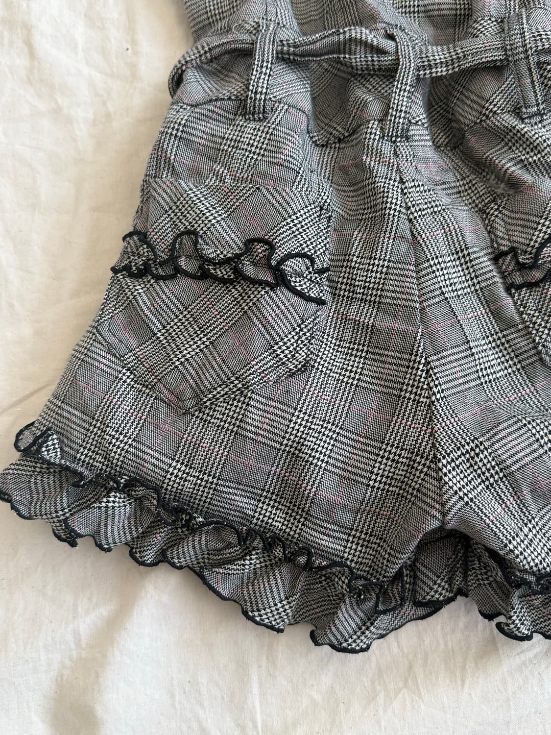 고갸루 러블리 프레피 로리타 체크 점프슈트  상품이미지6