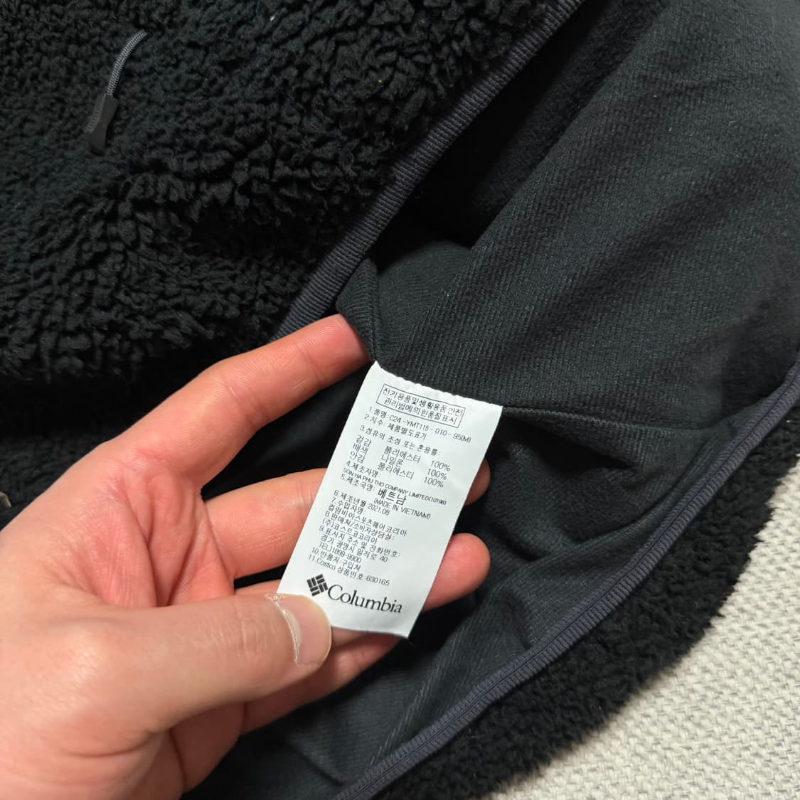컬럼비아 블랙 뽀글이 플리스 상품이미지3