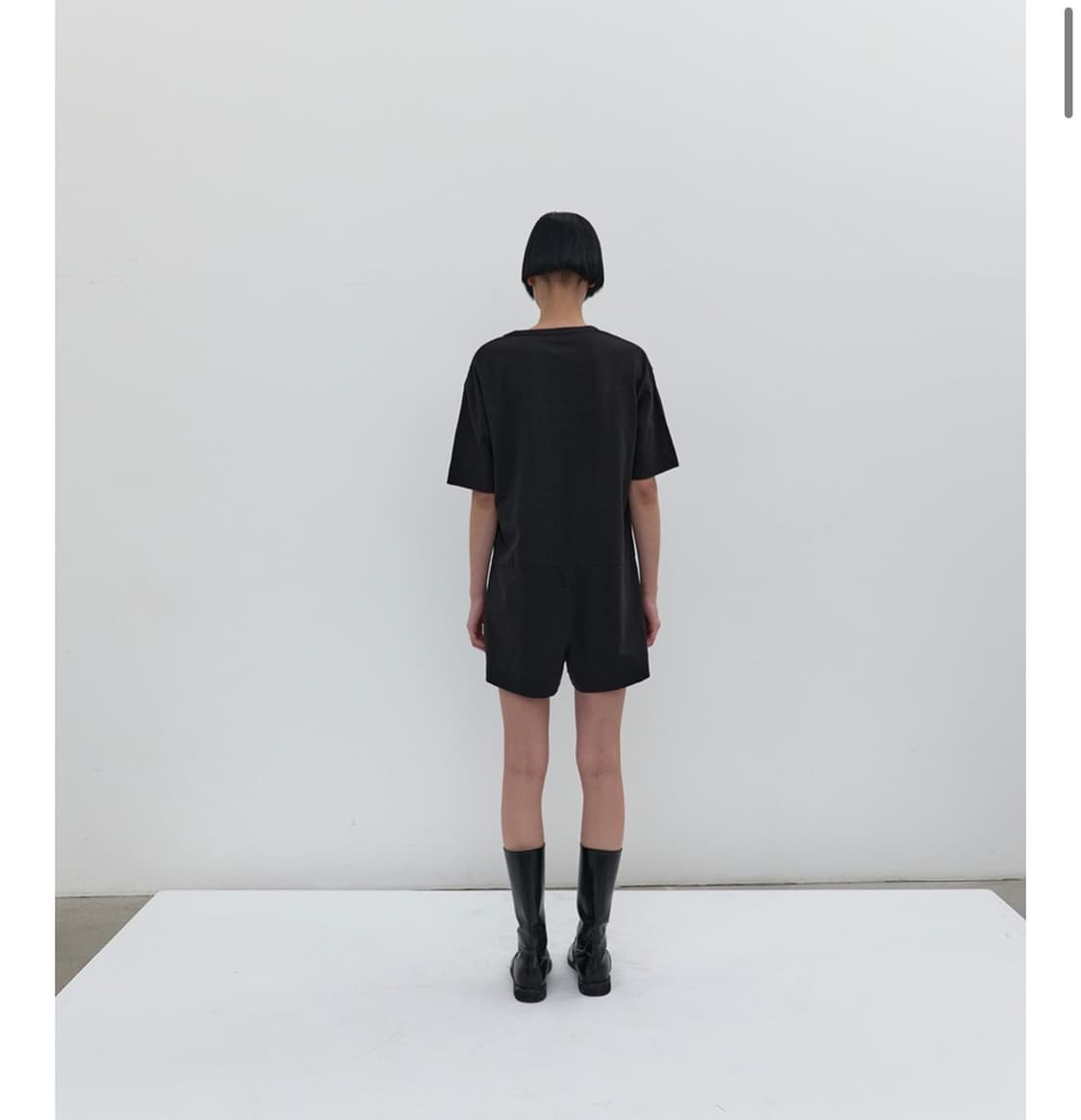 낫띵에브리띵 미니멀 코튼 바디수트 블랙 상품이미지3