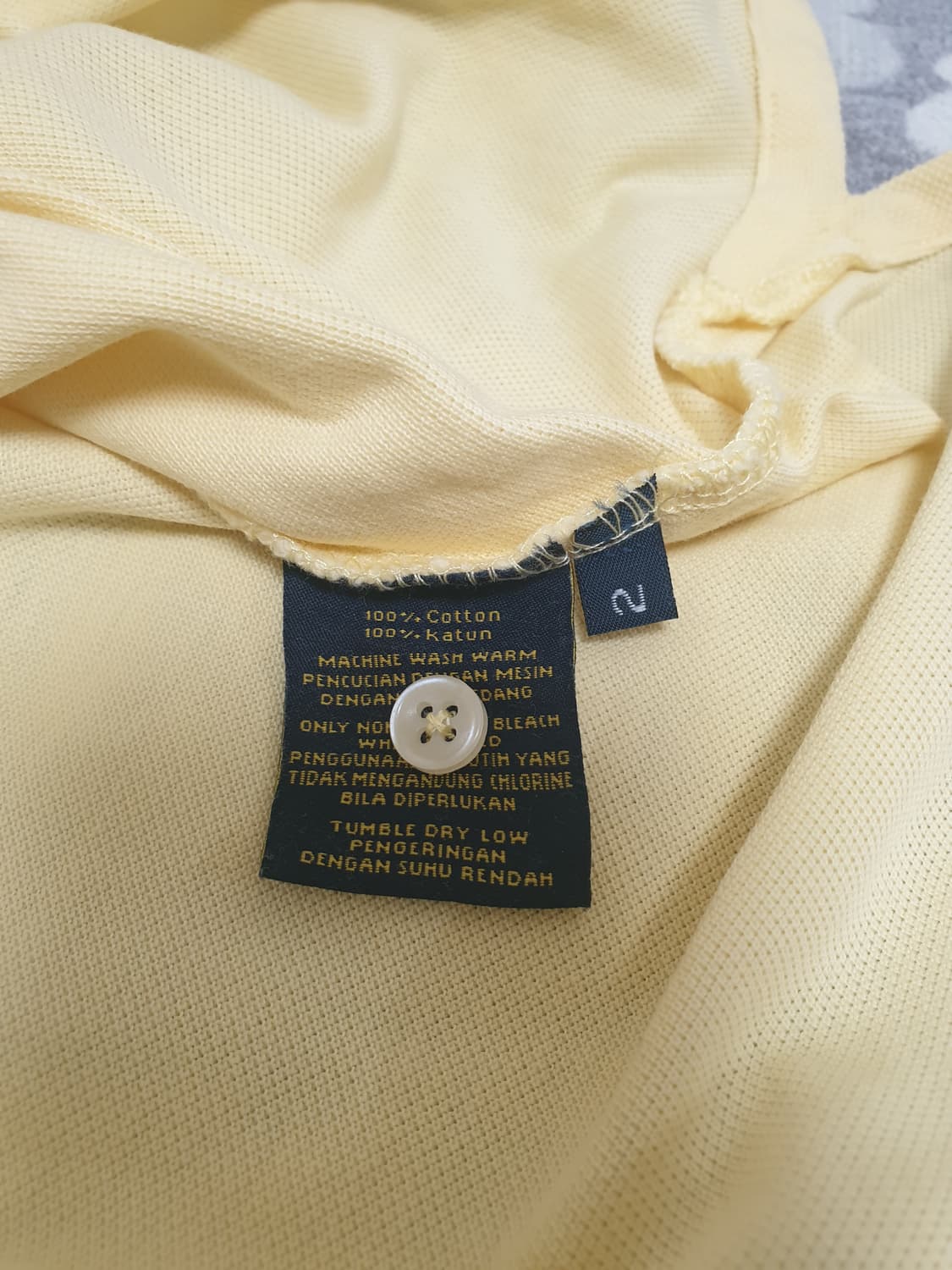 [여성] 폴로 랄프로렌 정품 커스텀핏 카라티 옐로우 S 상품이미지4