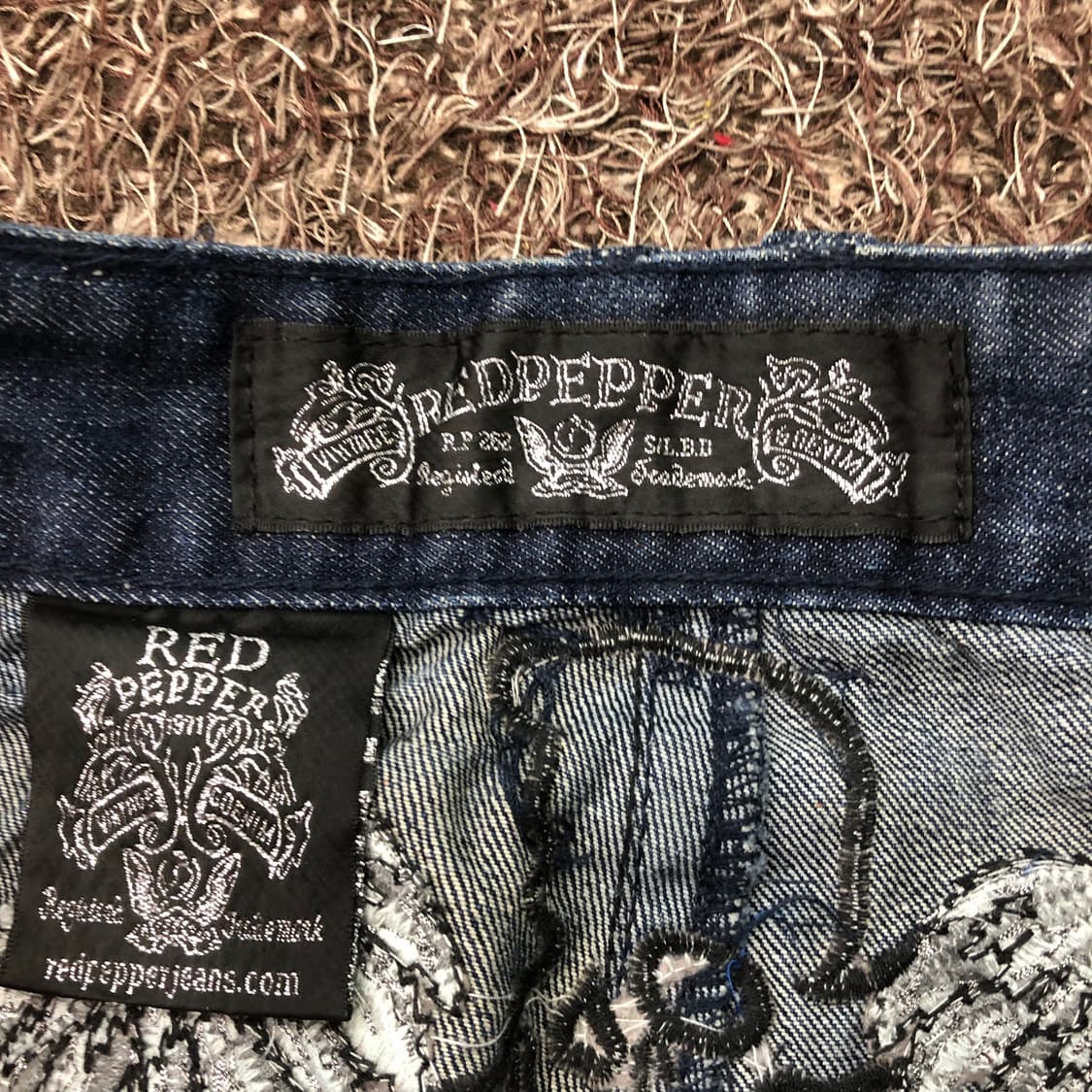 레드페퍼 스컬 펑크 워싱 데님 팬츠 상품이미지7