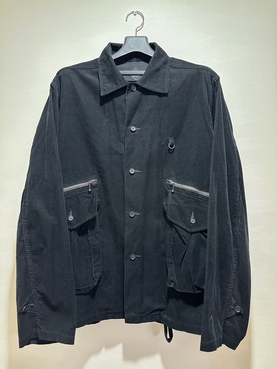 [L-XL] 코로나 유틸리티 코듀로이 셔츠자켓 블랙 상품이미지1