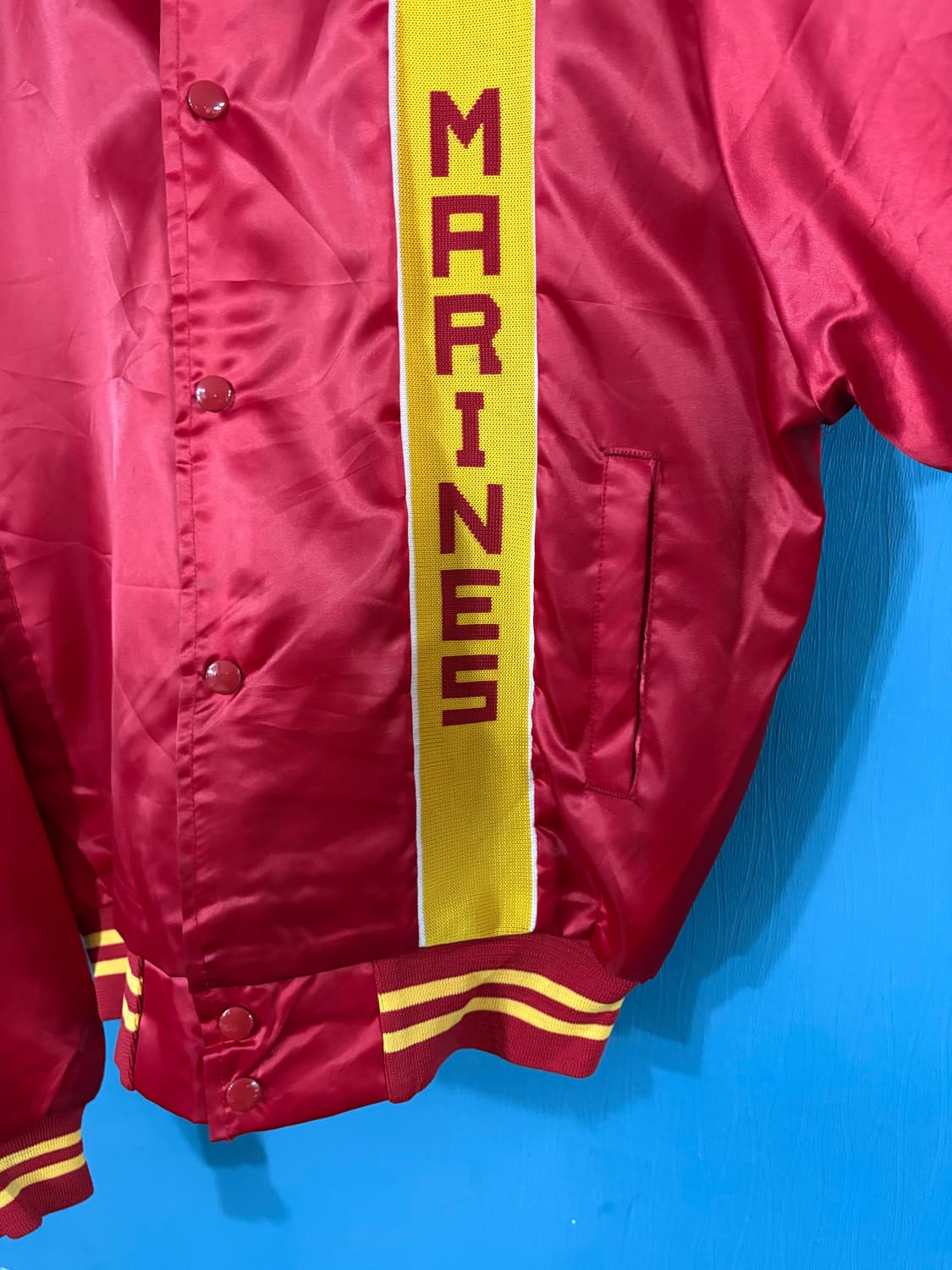 80-90‘s USMC Soffee varsity Jacket. 상품이미지5