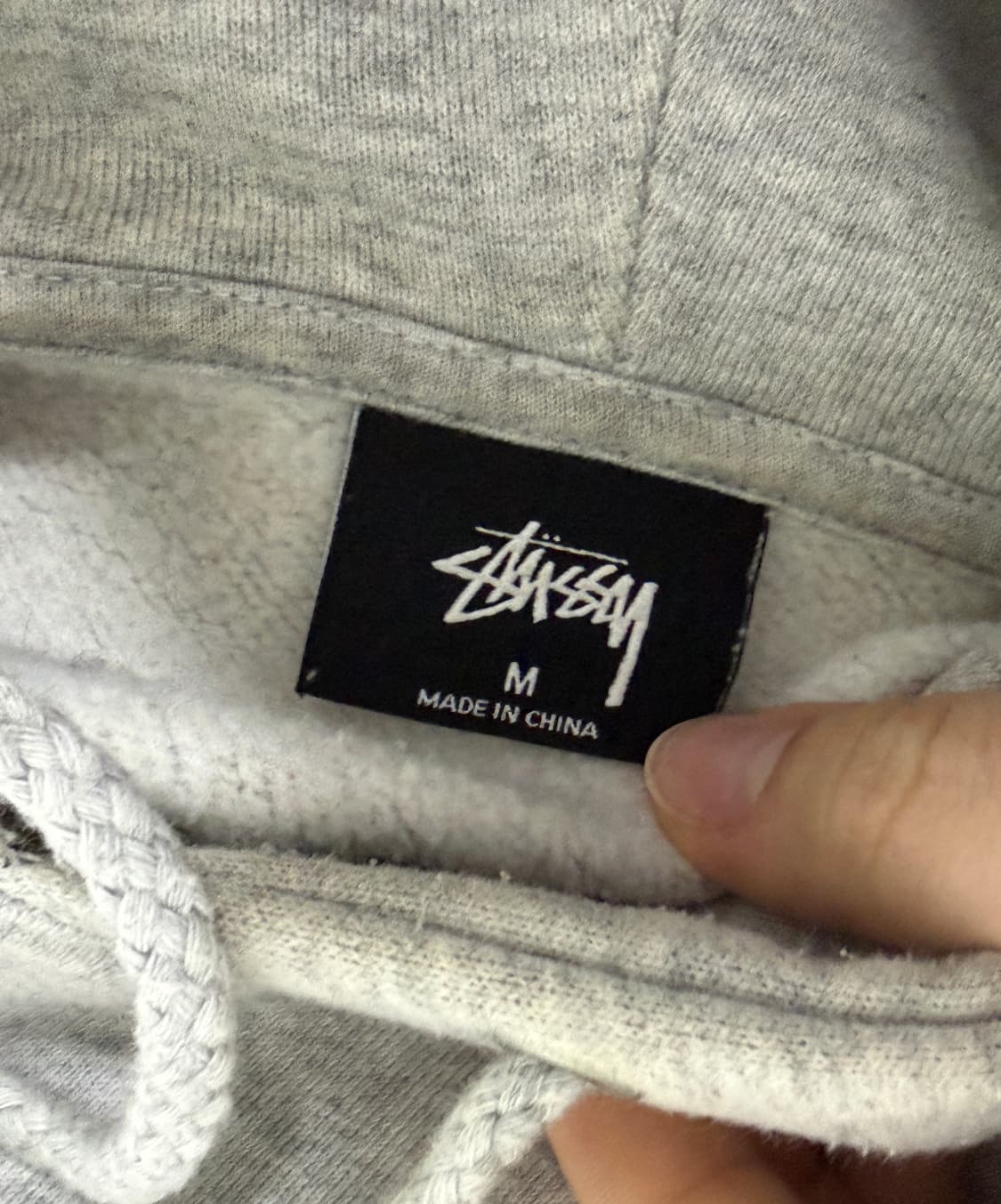 스투시 피스앤러브 후드 그레이 M 상품이미지3