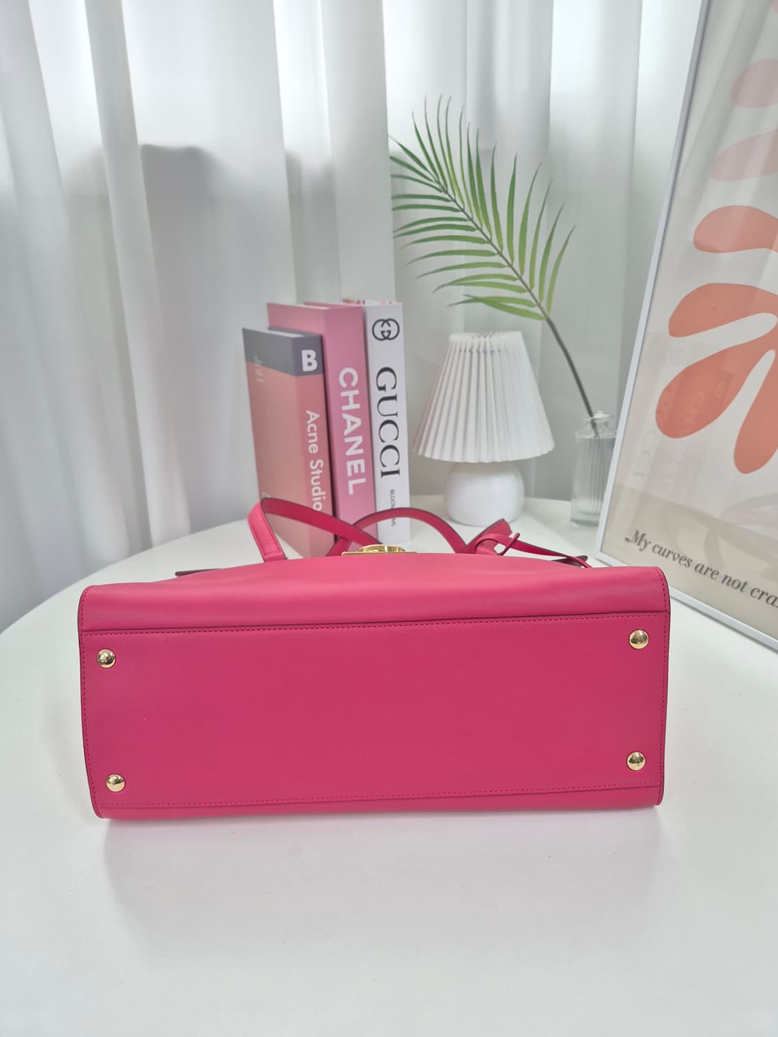 페라가모 간치니 핑크 금장 숄더백 상품이미지7