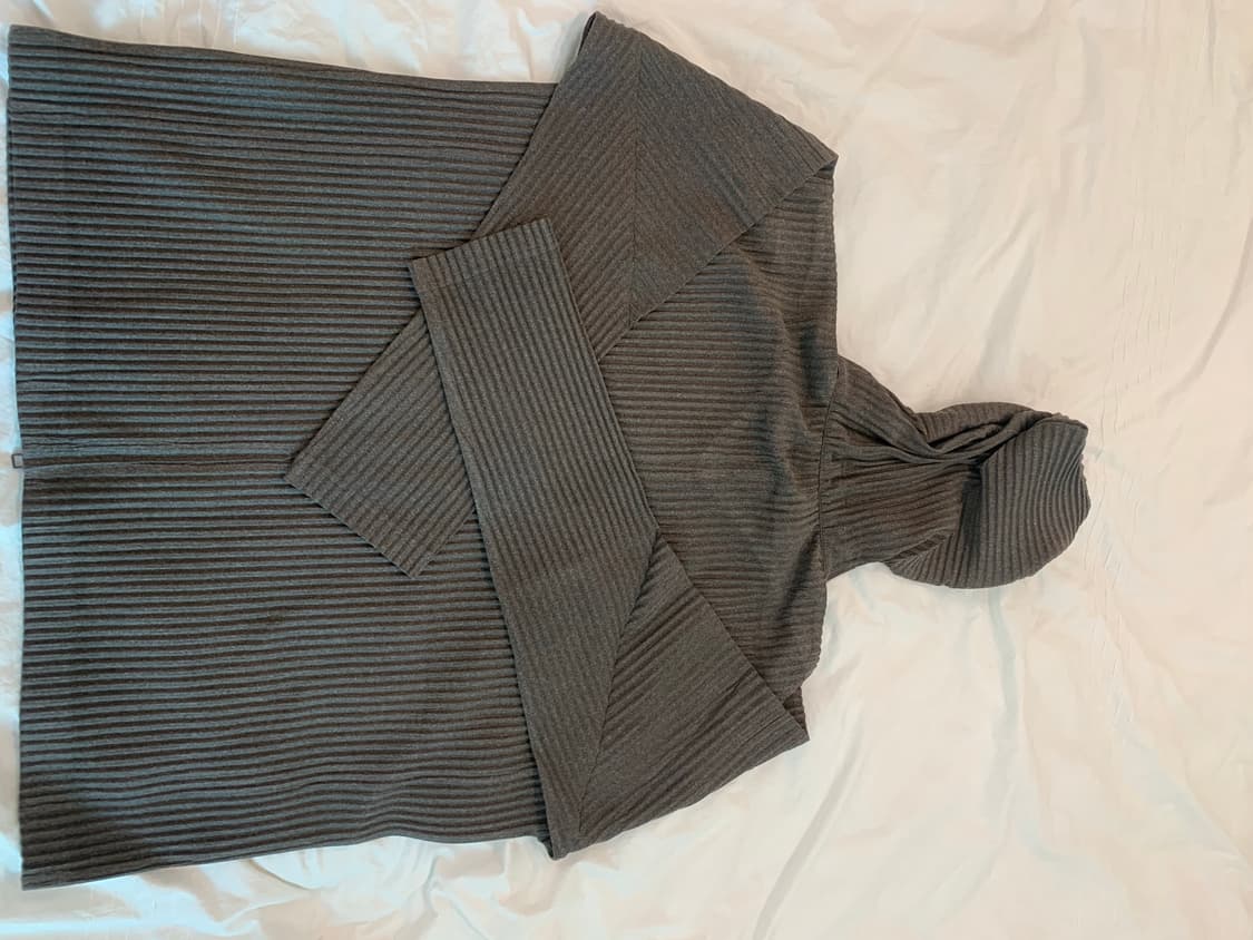 옴므플리세 후드집업 헤더플리츠 그레이 3 상품이미지2