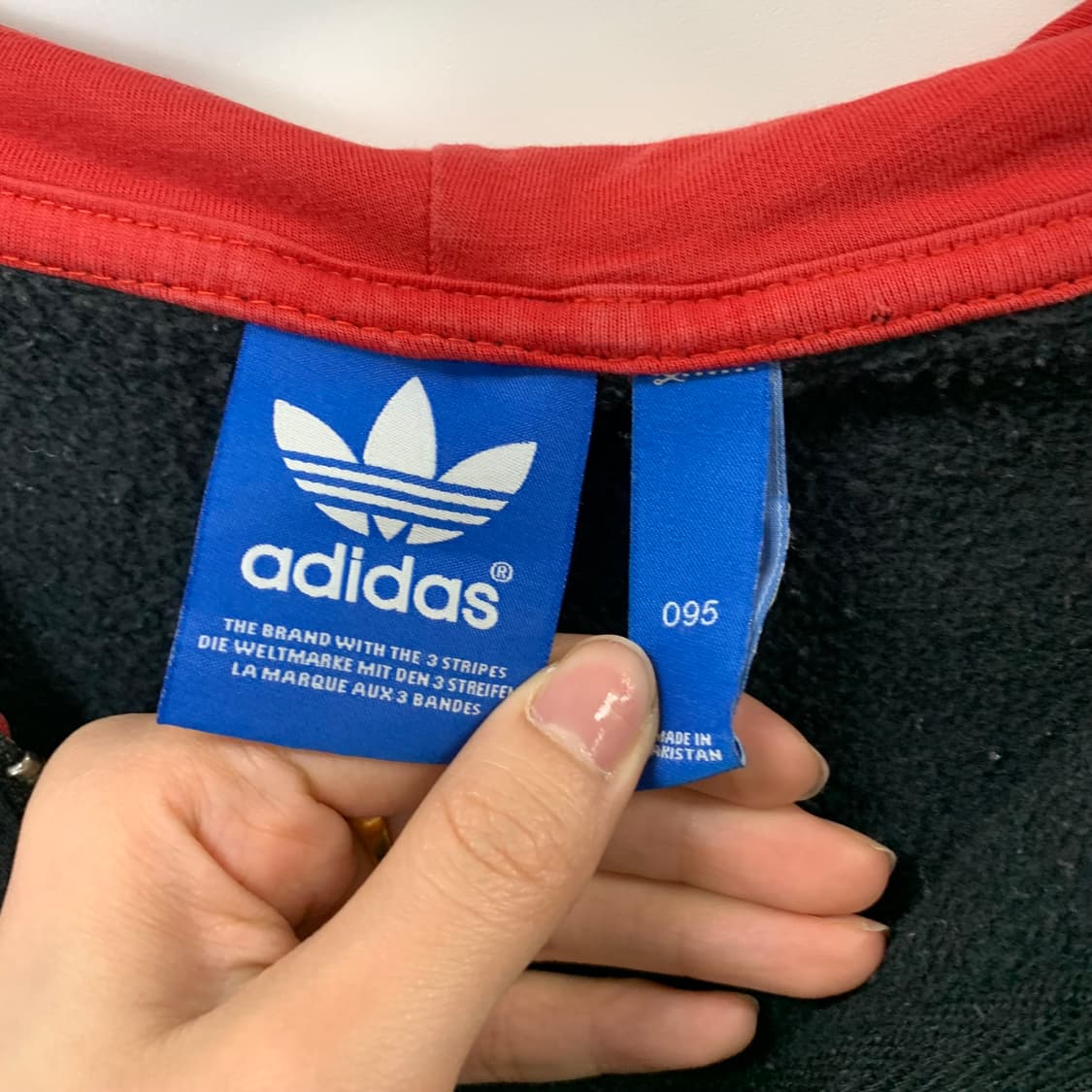 아디다스 덤블로고 블랙 후드집업 상품이미지7